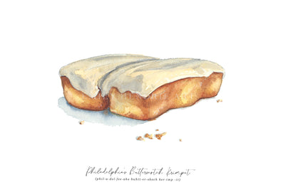 Philly's Butterscotch Krimpet Watercolor Art Print