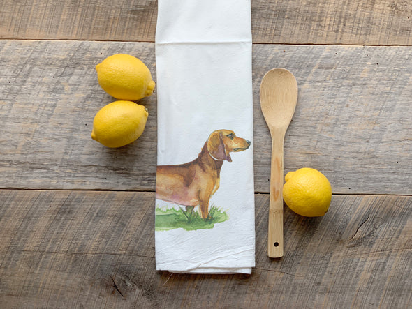 Dachshund Dog Flour Sack Towel