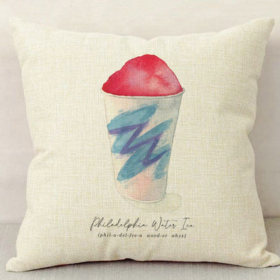 Philly "Wooder Ice" Water Ice Linen Pillowcase