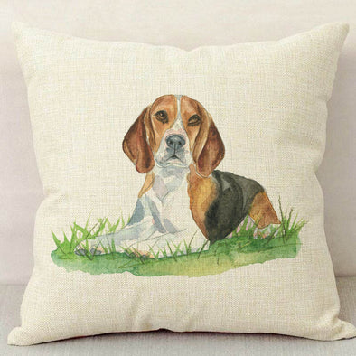 Beagle Dog Linen Pillowcase