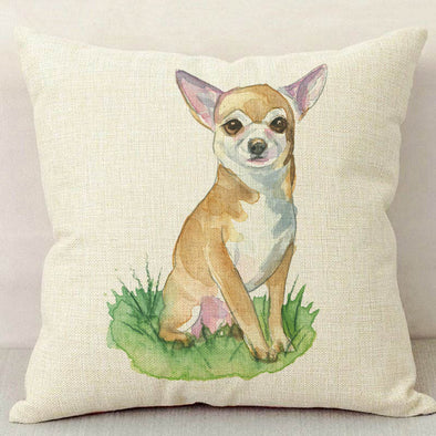Chihuahua Dog Linen Pillowcase