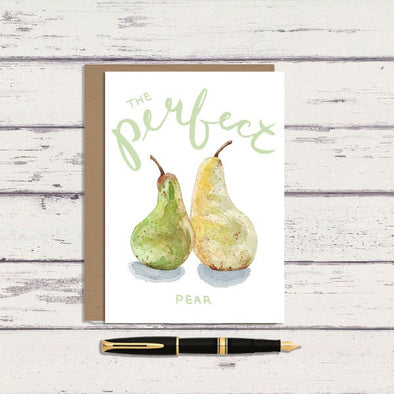 The Perfect Pear Pun Greeting Card