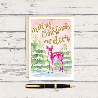 Winter Deer Christmas Greeting Card