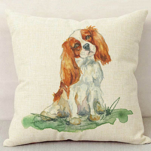 King Charles Spaniel Dog Linen Pillowcase