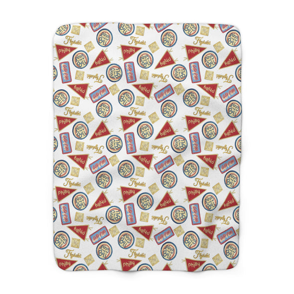 Philly Baseball Fan Sherpa Fleece Blanket