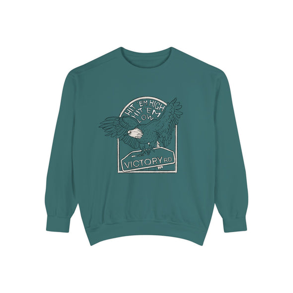 Hit 'em High Eagle Unisex Garment-Dyed Sweatshirt