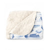 Philly Blue Toile Sherpa Fleece Blanket