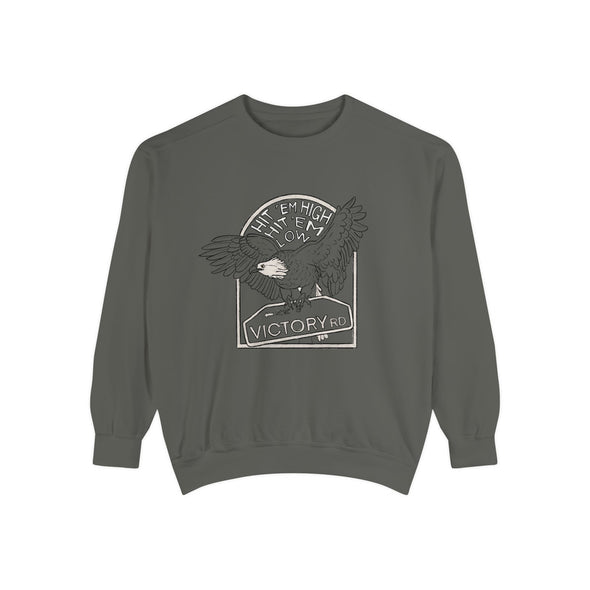 Hit 'em High Eagle Unisex Garment-Dyed Sweatshirt