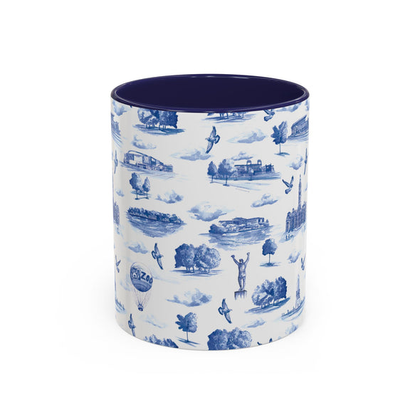 Philly Blue Toile 11oz ceramic mug