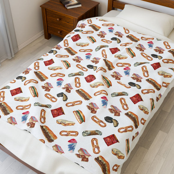 Philly Foods Velveteen Plush Blanket