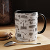 Philly Black Toile 11oz ceramic mug