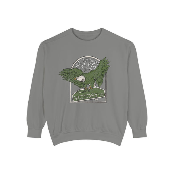 Hit 'em High Eagle Color version Unisex Garment-Dyed Sweatshirt