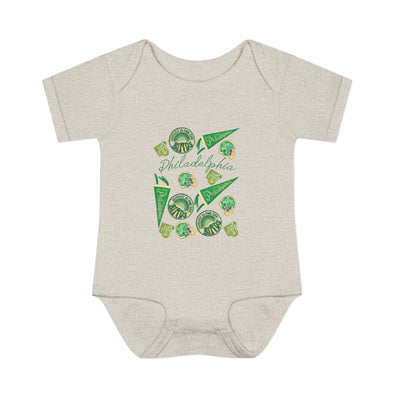 Baby Philadelphia Multi Football Fan Baby Rabbit Skins Onesie
