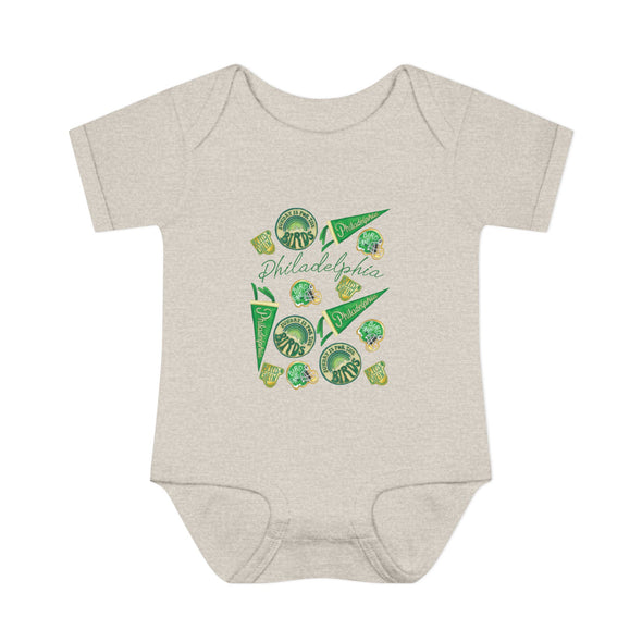 Baby Philadelphia Multi Football Fan Baby Rabbit Skins Onesie