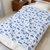 Philly Blue Toile Velveteen Plush Blanket