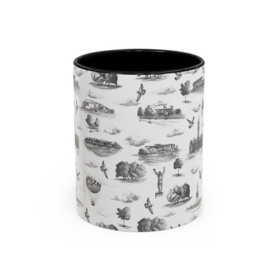 Philly Black Toile 11oz ceramic mug