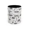 Philly Black Toile 11oz ceramic mug