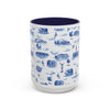 Philly Blue Toile 11oz ceramic mug