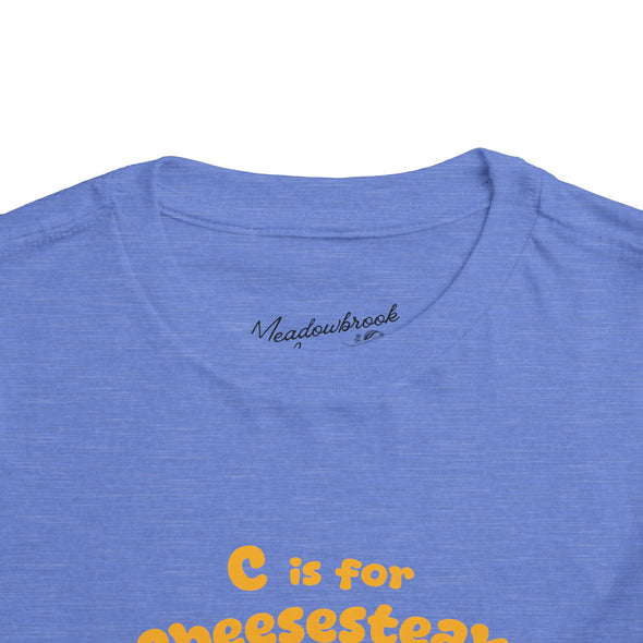 Toddler C if for Cheesesteak Short Sleeve Tee