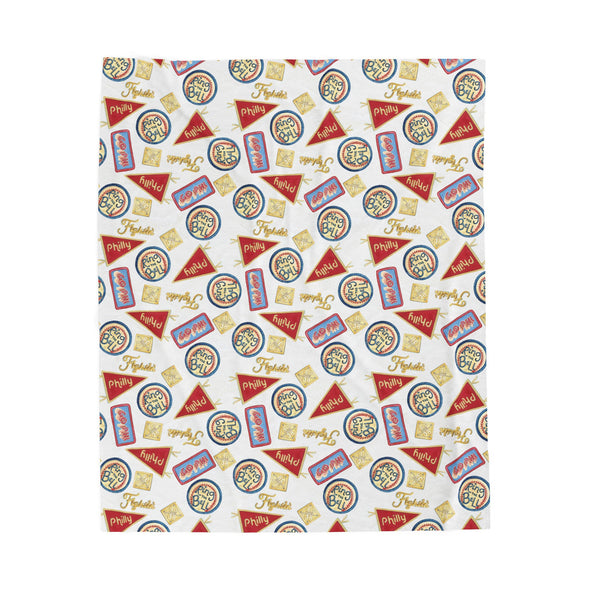 Philly Baseball fan Velveteen Plush Blanket