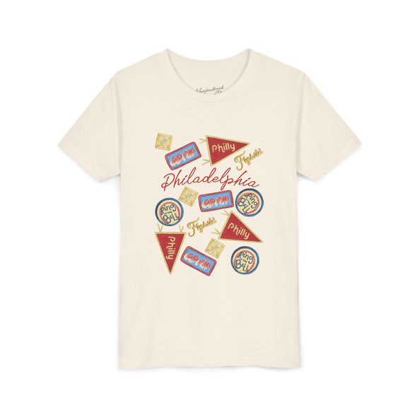 Kids Philly Multi Baseball Fan Short Sleeve Tee
