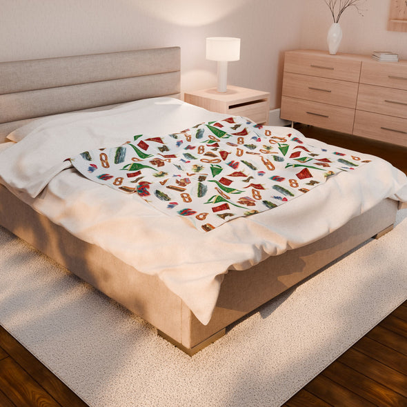 All the Philly Things Velveteen Plush Blanket