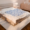 Philly Blue Toile Velveteen Plush Blanket