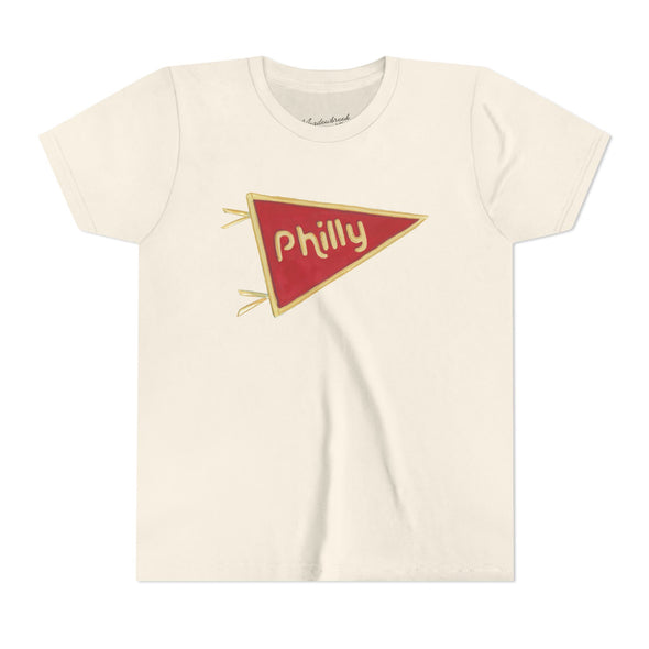 Kids Philly Red Pennant Short Sleeve Tee
