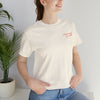 Natural / Coral Unisex Jersey Short Sleeve Tee