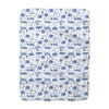 Philly Blue Toile Sherpa Fleece Blanket