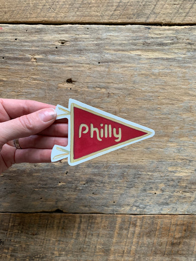 Philly Red Pennant Vinyl Sticker Phillies inspired