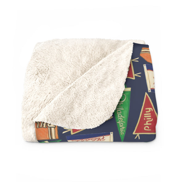 Philly Flags Sherpa Fleece Blanket