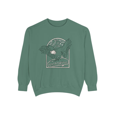 Hit 'em High Eagle Unisex Garment-Dyed Sweatshirt