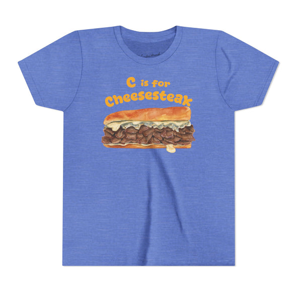 Kids C is for Cheesesteak Short Sleeve Tee