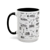 Philly Black Toile 11oz ceramic mug