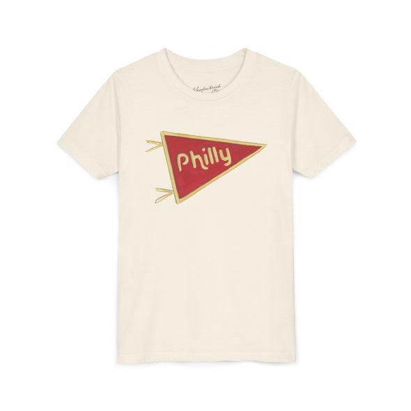 Kids Philly Red Pennant Short Sleeve Tee