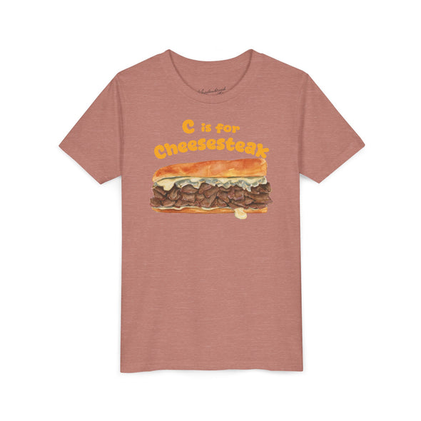 Kids C is for Cheesesteak Short Sleeve Tee