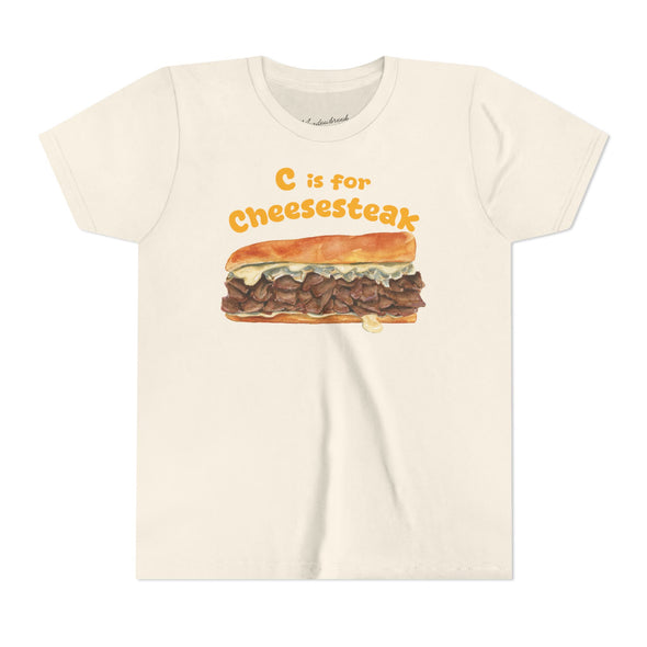 Kids C is for Cheesesteak Short Sleeve Tee