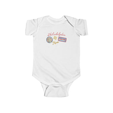 Baby Philadelphia Script Baseball Onesie
