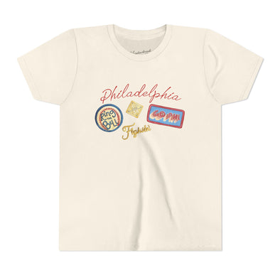 Kids Philadelphia Script Baseball Fan Short Sleeve Tee