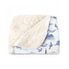 Philly Blue Toile Sherpa Fleece Blanket