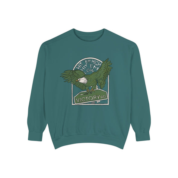 Hit 'em High Eagle Color version Unisex Garment-Dyed Sweatshirt