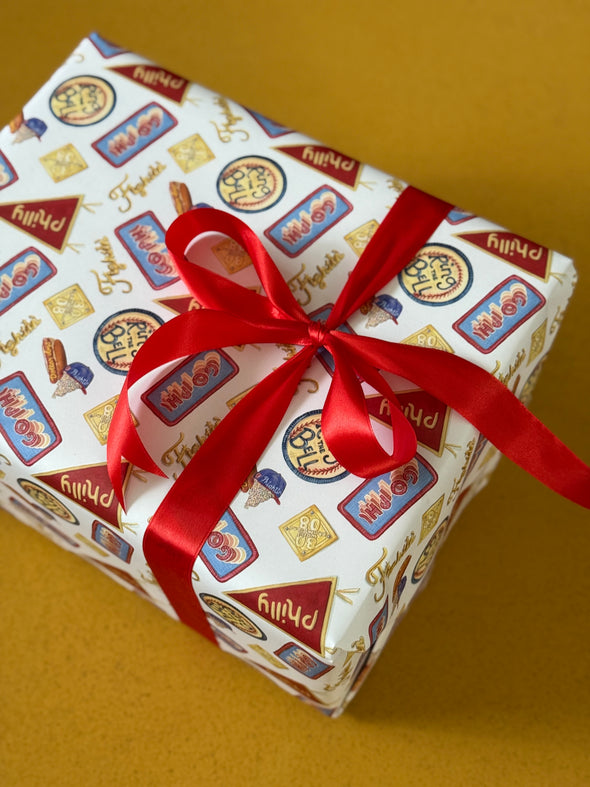 Philly Baseball Fan Inspired Wrapping Paper Sheets
