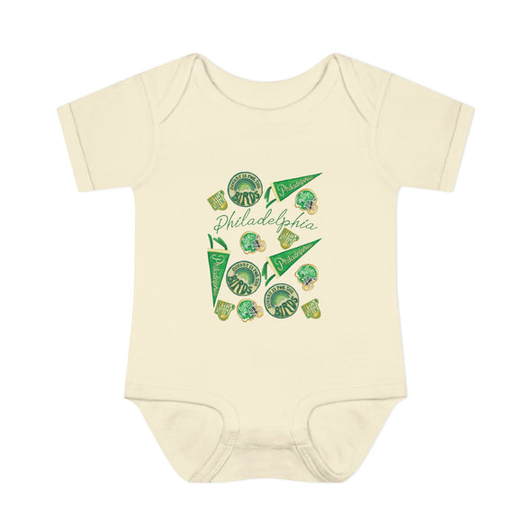 Baby Philadelphia Multi Football Fan Baby Rabbit Skins Onesie