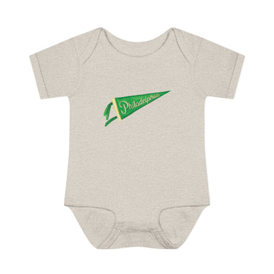 Baby Philadelphia Green Pennant Baby Rabbit Skins Onesie