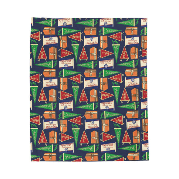 Philly Flags Velveteen Plush Blanket