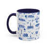 Philly Blue Toile 11oz ceramic mug