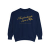 Blue / Mustard Unisex Garment-Dyed Sweatshirt