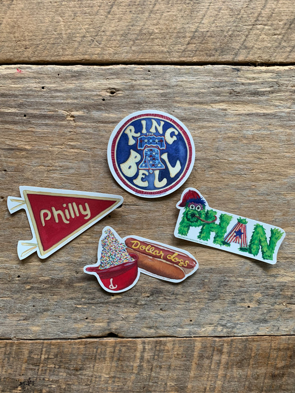 Philly Red Pennant Vinyl Sticker Phillies inspired
