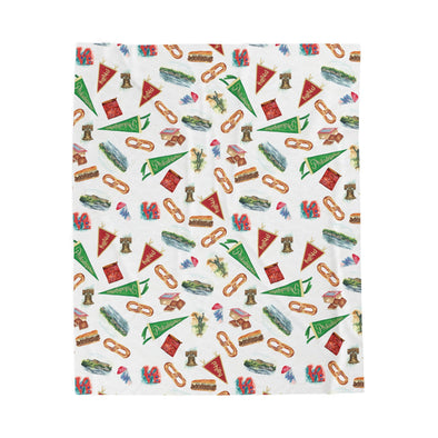 All the Philly Things Velveteen Plush Blanket